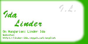 ida linder business card